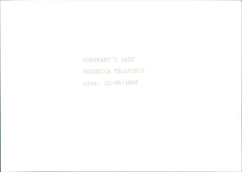 Rosemary's Baby - Vintage Photograph