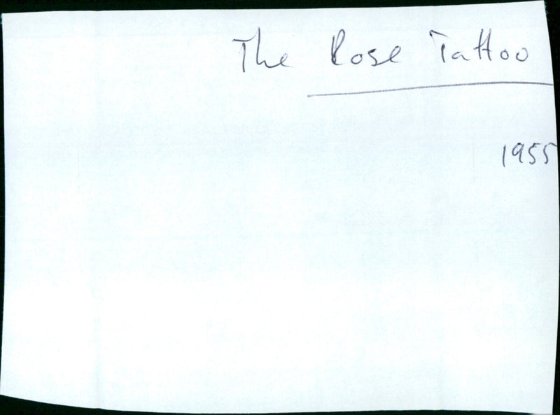 The Rose Tattoo - Vintage Photograph