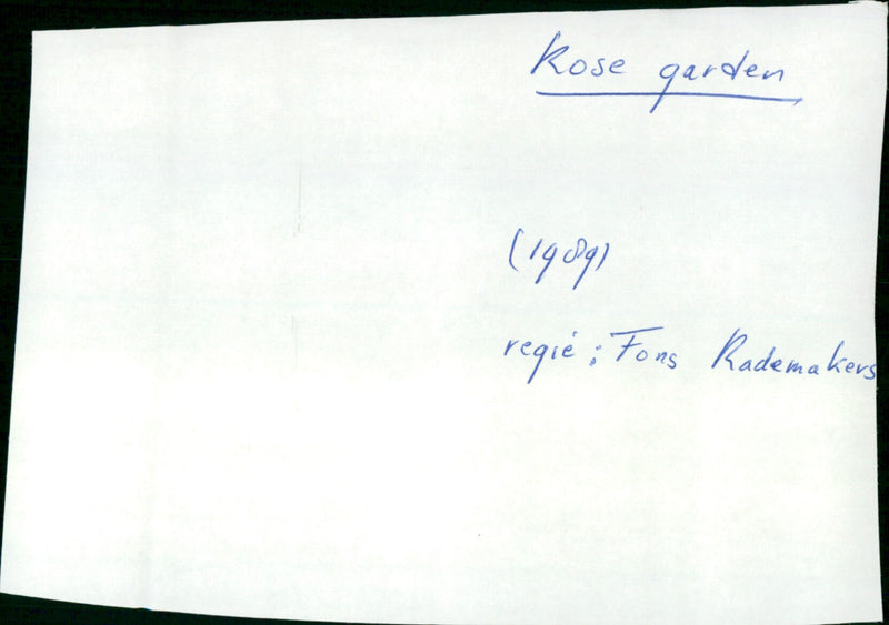 The Rose Garden - Vintage Photograph