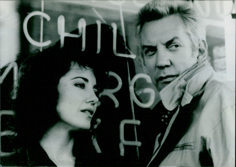 Belinda Bauer and Donald Sutherland - The Rosary Murders - Vintage Photograph