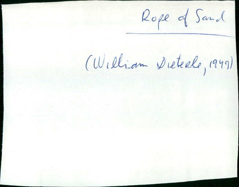 Rope of Sand - Vintage Photograph