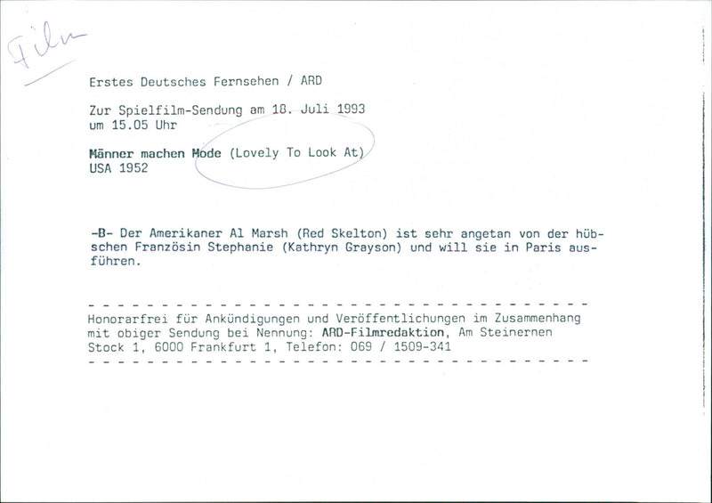 Kathryn Grayson and Red Skelton - Lovely to Look At - Vintage Photograph