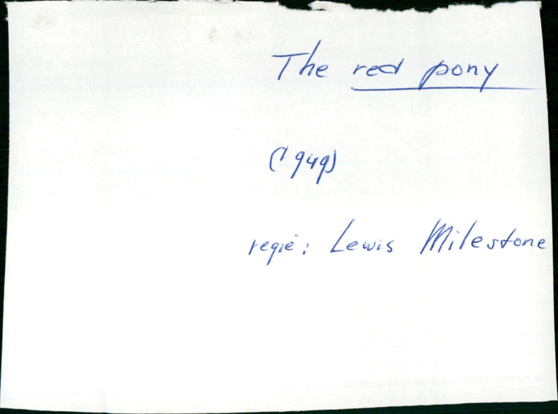 The Red Pony - Vintage Photograph