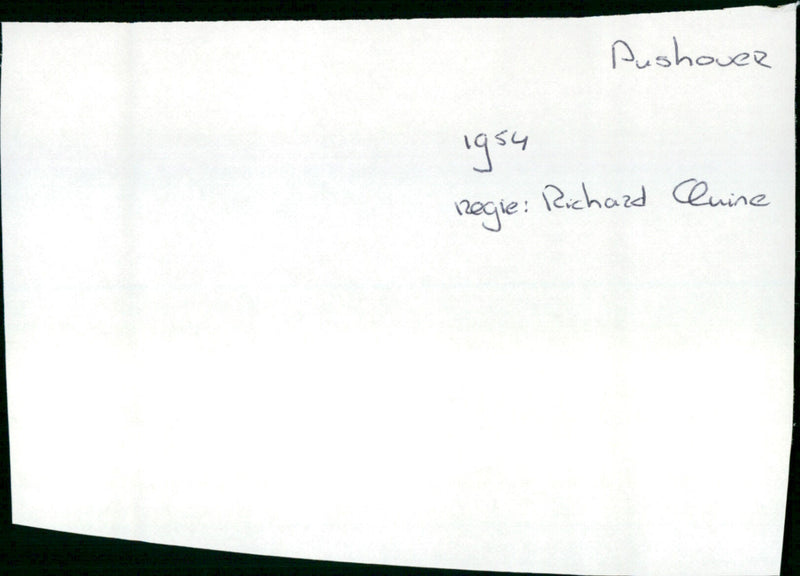 Pushover - Vintage Photograph