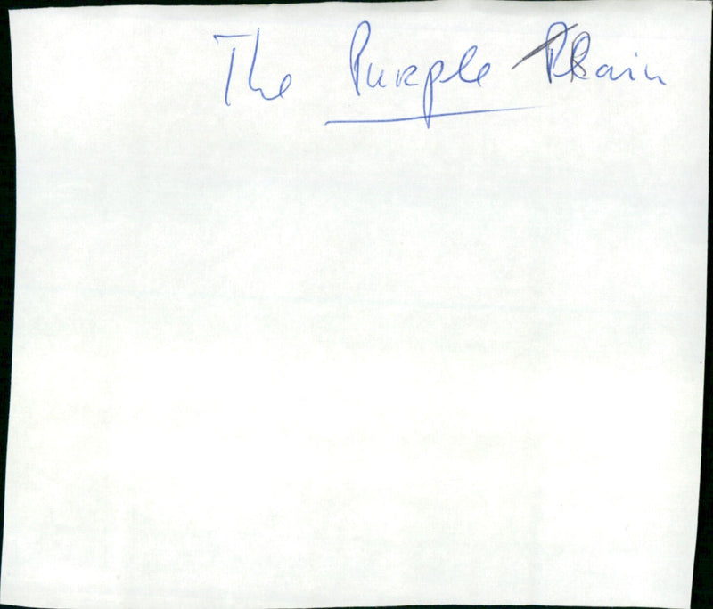 The Purple Plain - Vintage Photograph