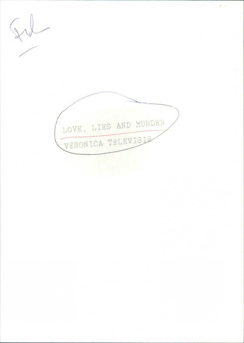 Love, Lies and Murder - Vintage Photograph