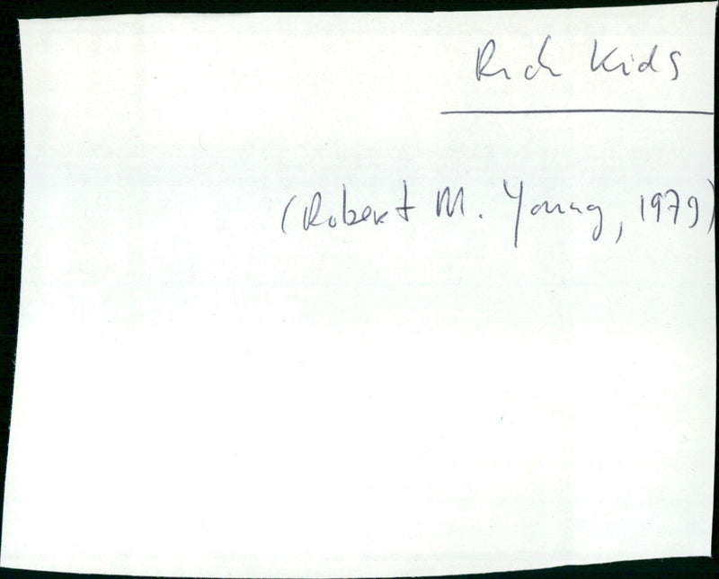 Rich Kids - Vintage Photograph