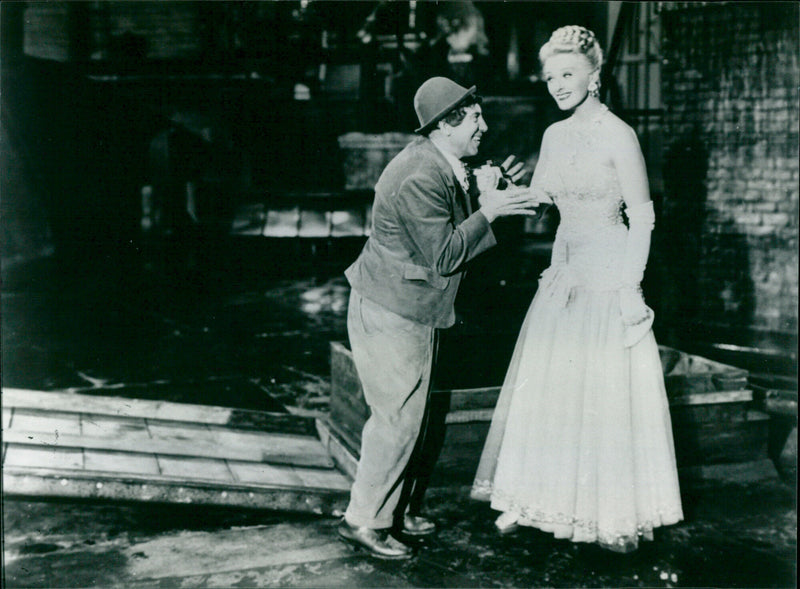 Chico Marx and Ilona Massey - Love Happy - Vintage Photograph