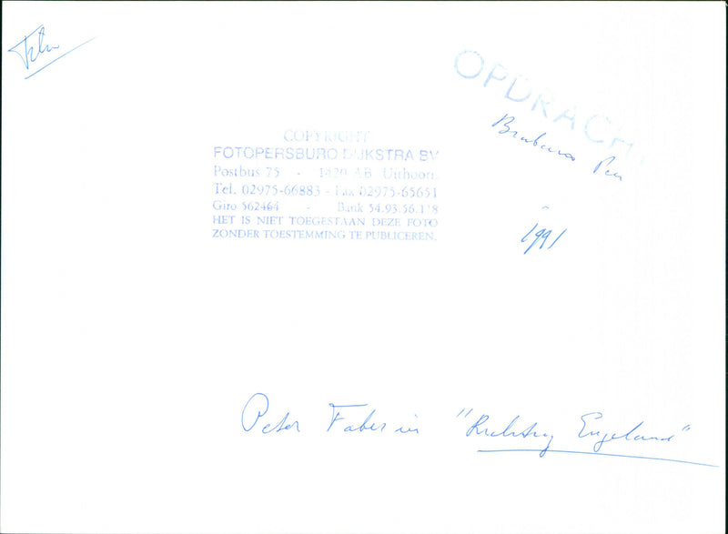 Peter Faber - Richting Engeland - Vintage Photograph