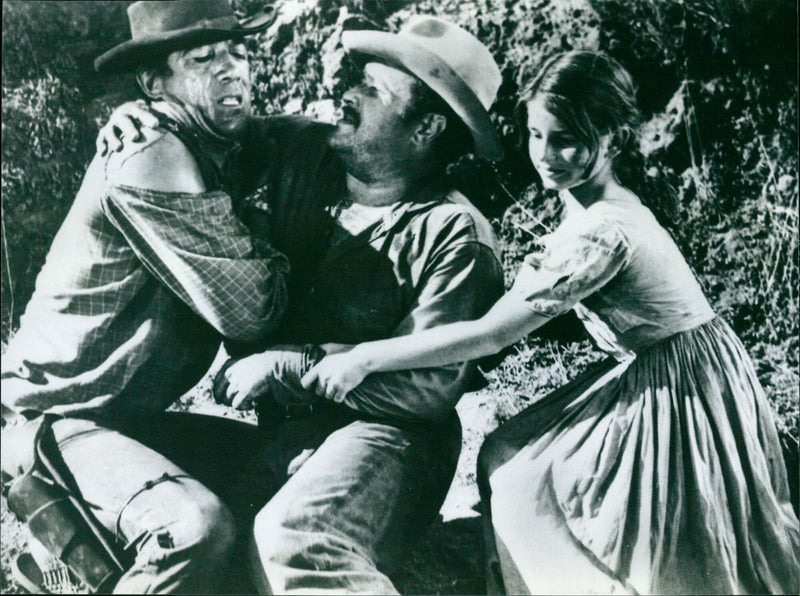 Anthony Quinn, William Conrad and Ellen Hope Monroe - The Ride Back - Vintage Photograph
