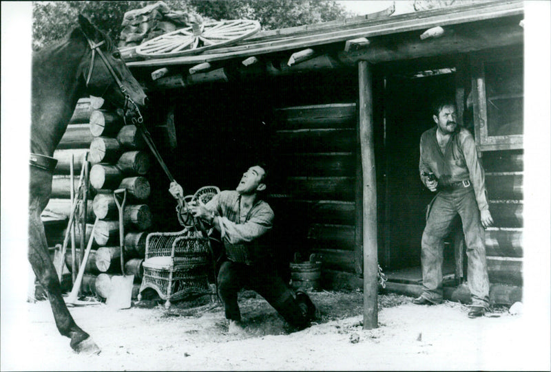 William Conrad and Anthony Quinn - The Ride Back - Vintage Photograph