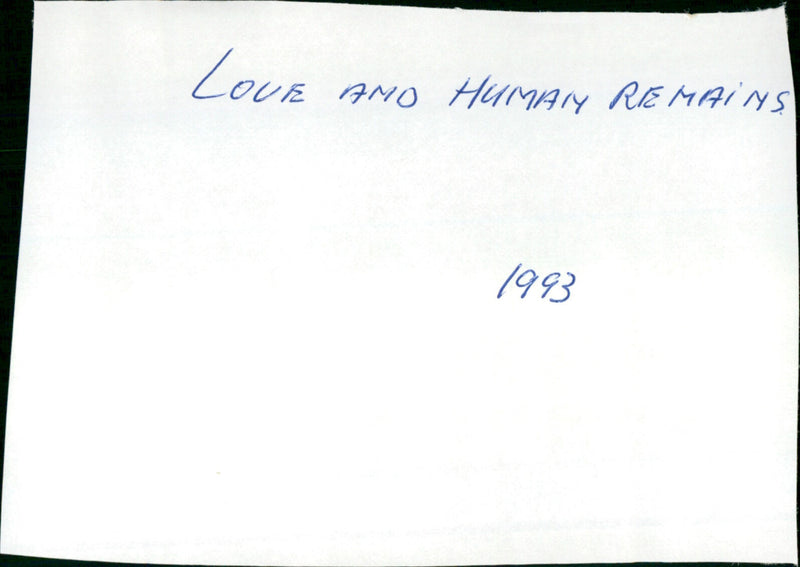 Love & Human Remains - Vintage Photograph