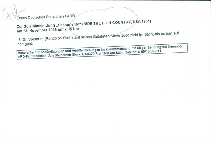 Randolph Scott - Ride the High Country - Vintage Photograph