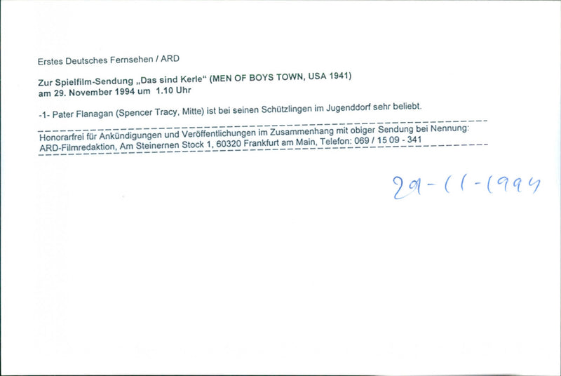 MOVIE: These are Guys" (MEN OF BOYS TOWN, USA 1941) - Vintage Photograph