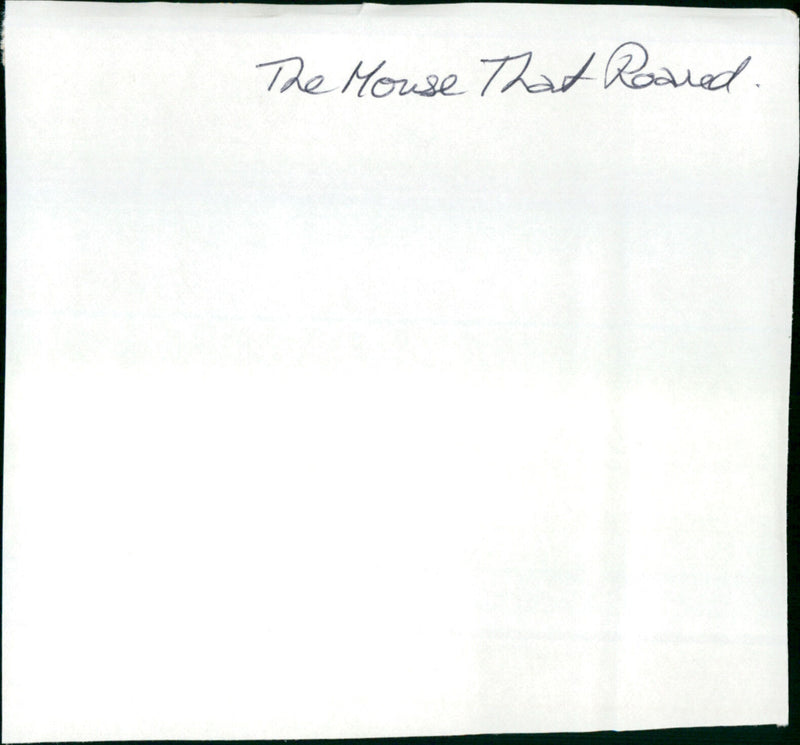 The Mouse That Roared - Vintage Photograph