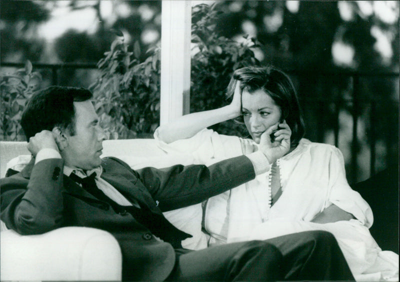Romy Schneider and Jean-Louis trintignant - Le Mouton enragé - Vintage Photograph