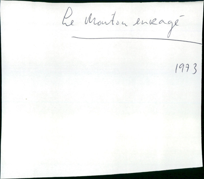 Le Mouton enragé - Vintage Photograph