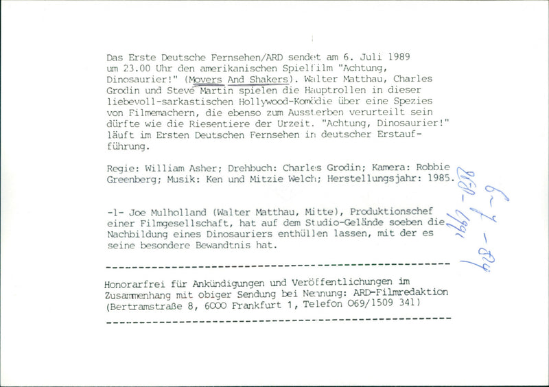 Walter Matthau - Movers And Shakers - Vintage Photograph