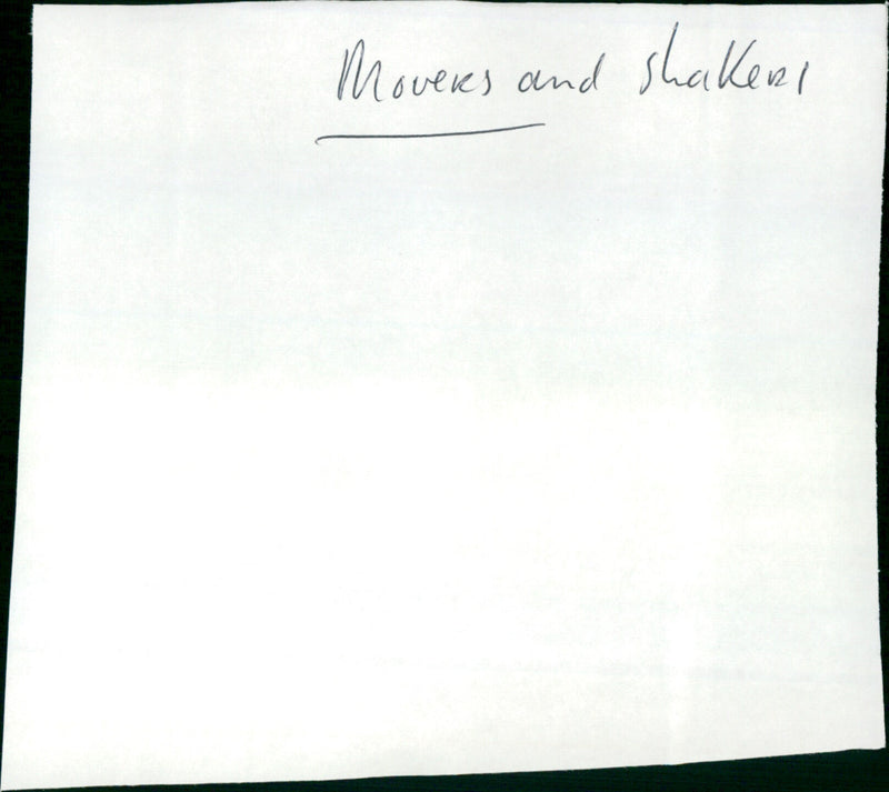 Movers And Shakers - Vintage Photograph