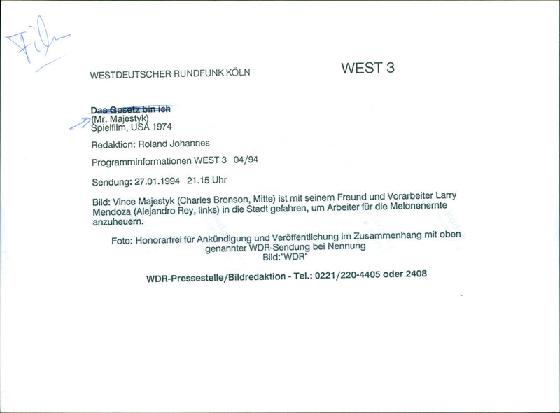 Charles Bronson and Alejandro Rey - Mr. Majestyk - Vintage Photograph