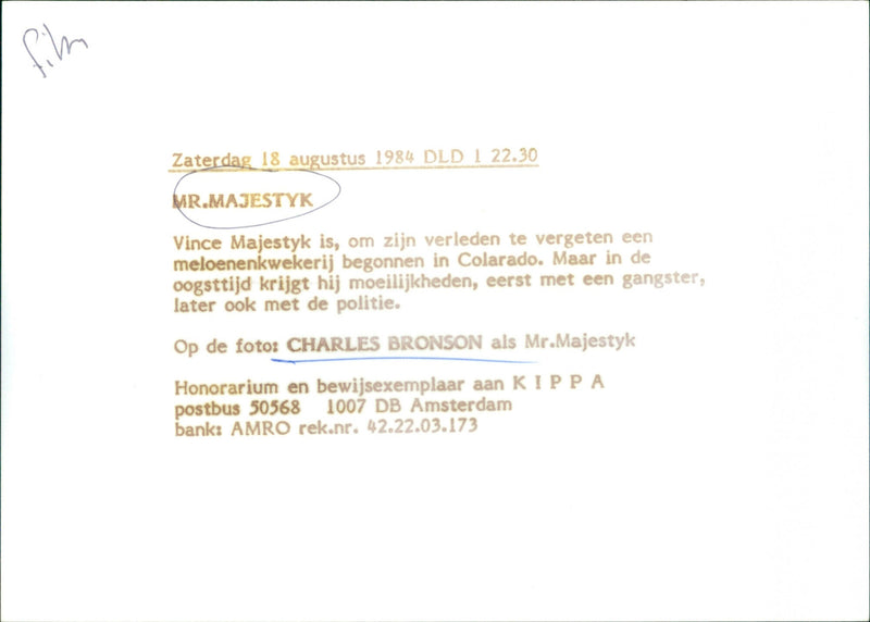 Charles Bronson - Mr. Majestyk - Vintage Photograph