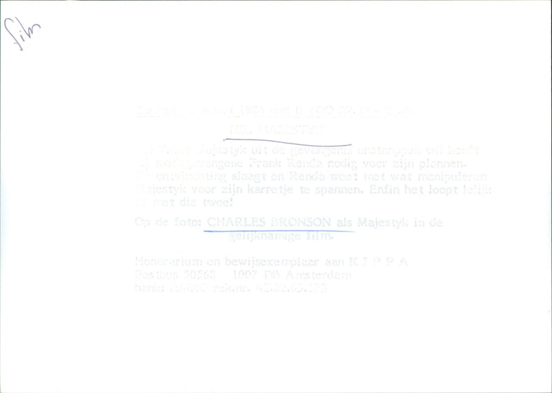 Charles Bronson - Mr. Majestyk - Vintage Photograph