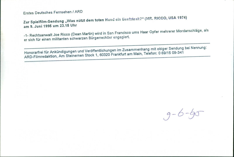 Dean Martin - Mr. Ricco - Vintage Photograph