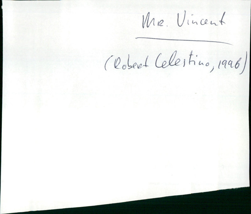 Mr. Vincent - Vintage Photograph