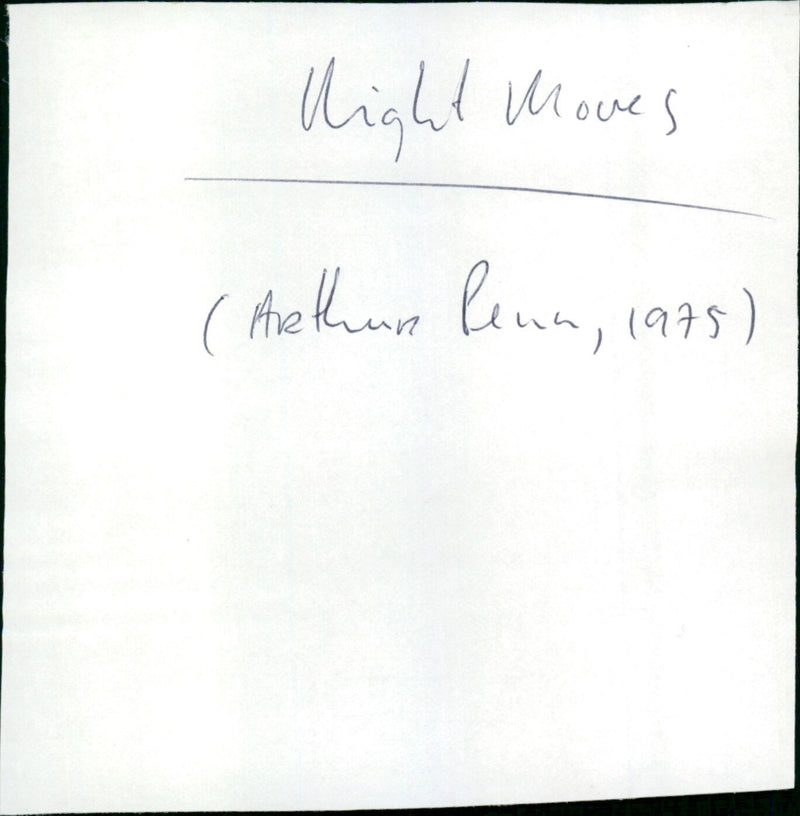 Night Moves - Vintage Photograph