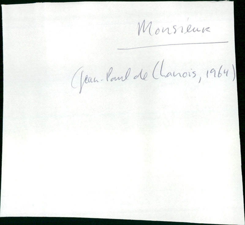 Monsieur - Vintage Photograph