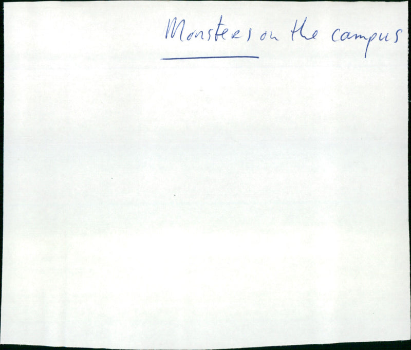 Monster on the Campus - Vintage Photograph