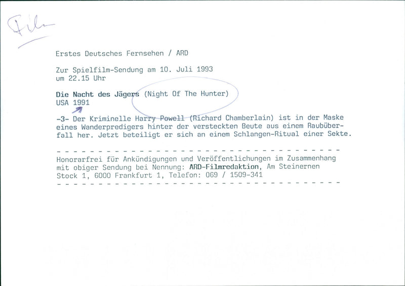 The night of The Hunter ( Die nacht des Jagers) - Vintage Photograph