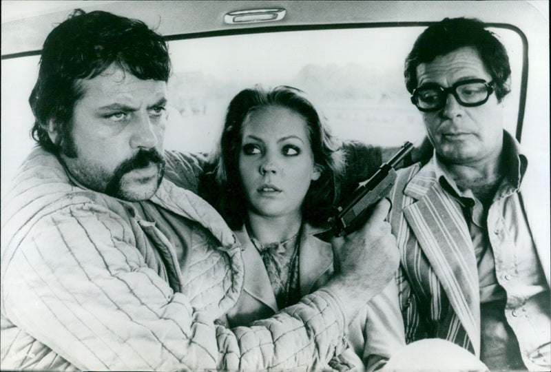 Oliver Reed, Carol Andre and Marcello Mastroianni - Vintage Photograph