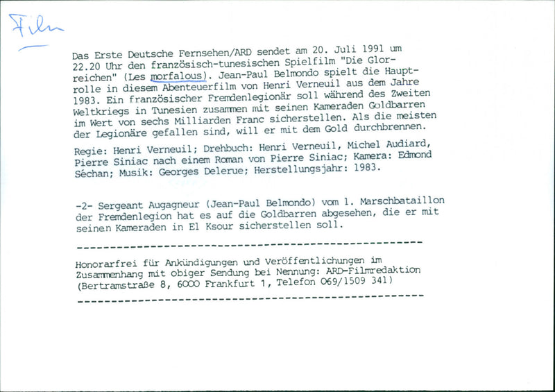 Jean-Paul Belmondo - Vintage Photograph