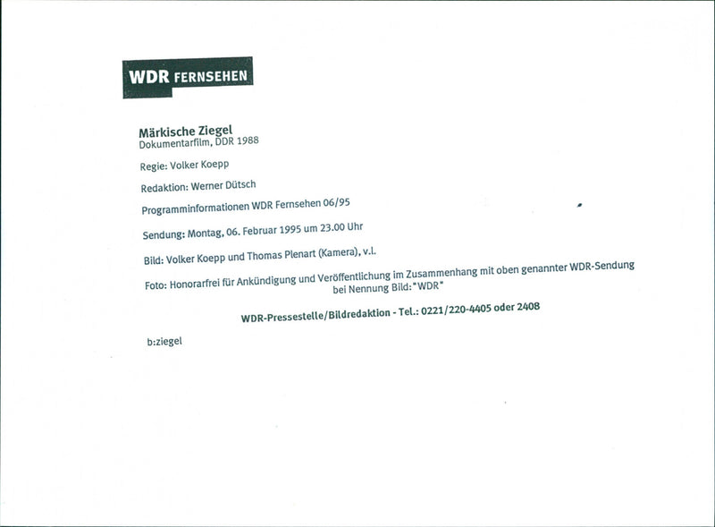 Märkische Ziegel - Vintage Photograph