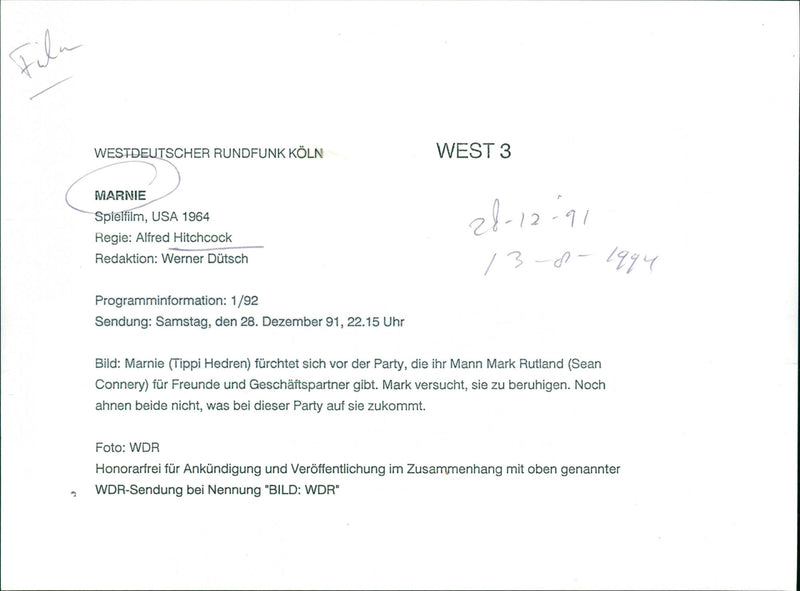 Tippi Hedren and Sean Connery - Marnie - Vintage Photograph