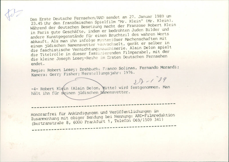 Monsieur Klein - Vintage Photograph