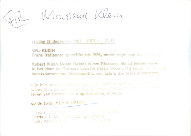 Alain Delon - Vintage Photograph