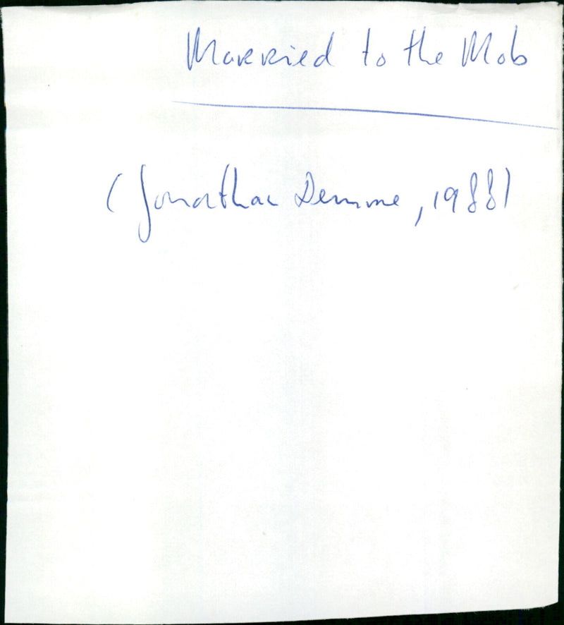 Married to the Mob - Vintage Photograph