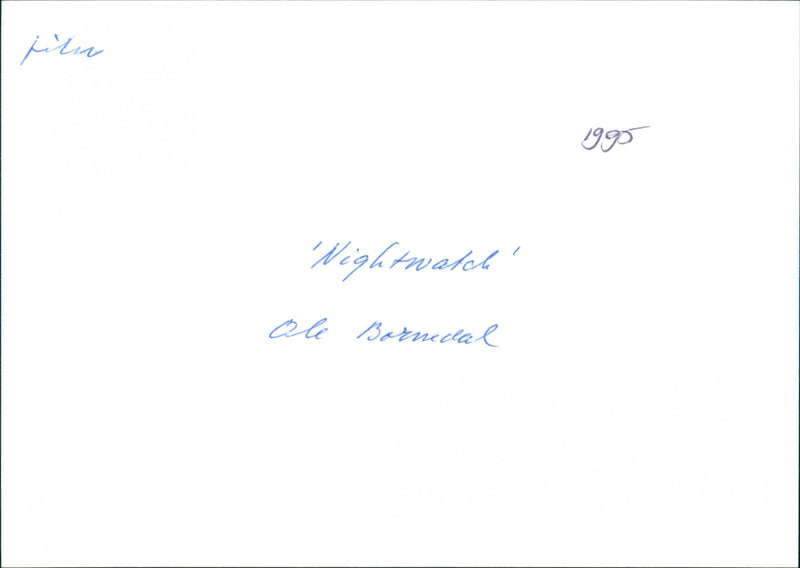 Nightwatch - Vintage Photograph