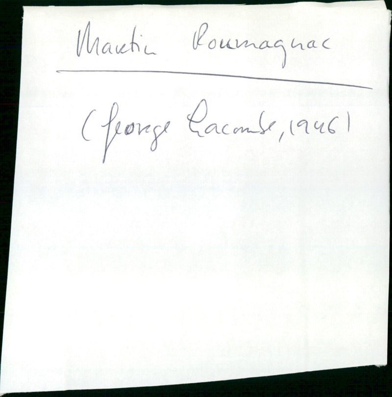 Martin Roumagnac - Vintage Photograph