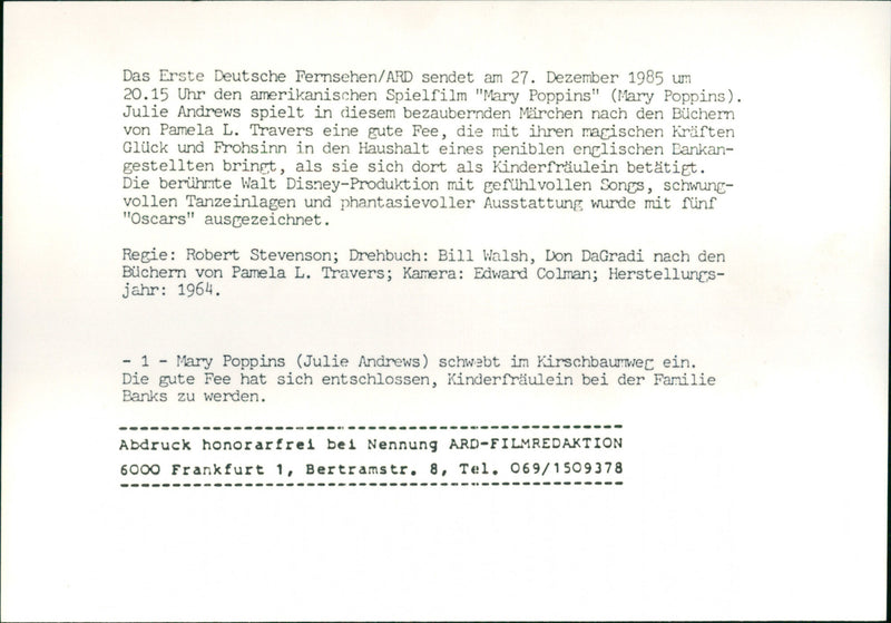 Mary Poppins - Vintage Photograph