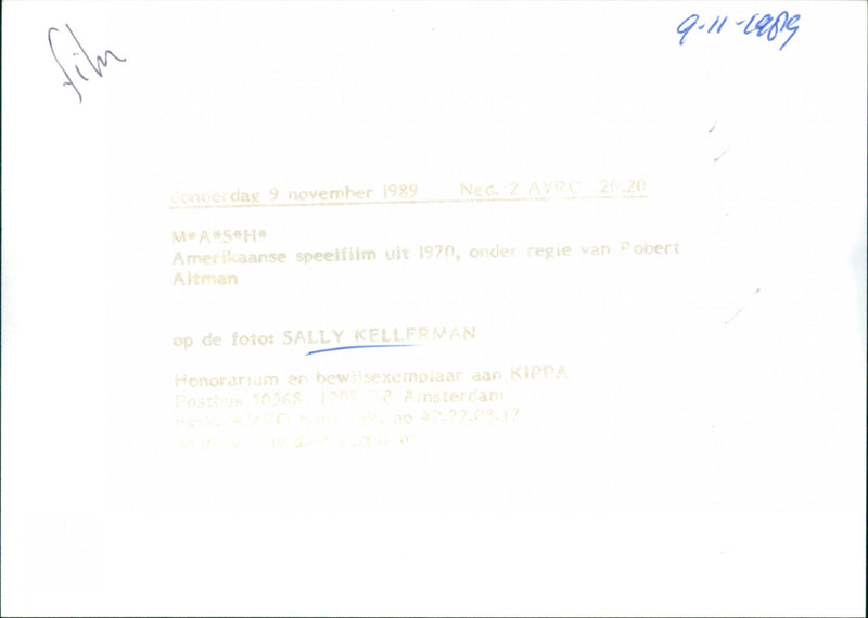 Sally Kellerman - M*A*S*H - Vintage Photograph