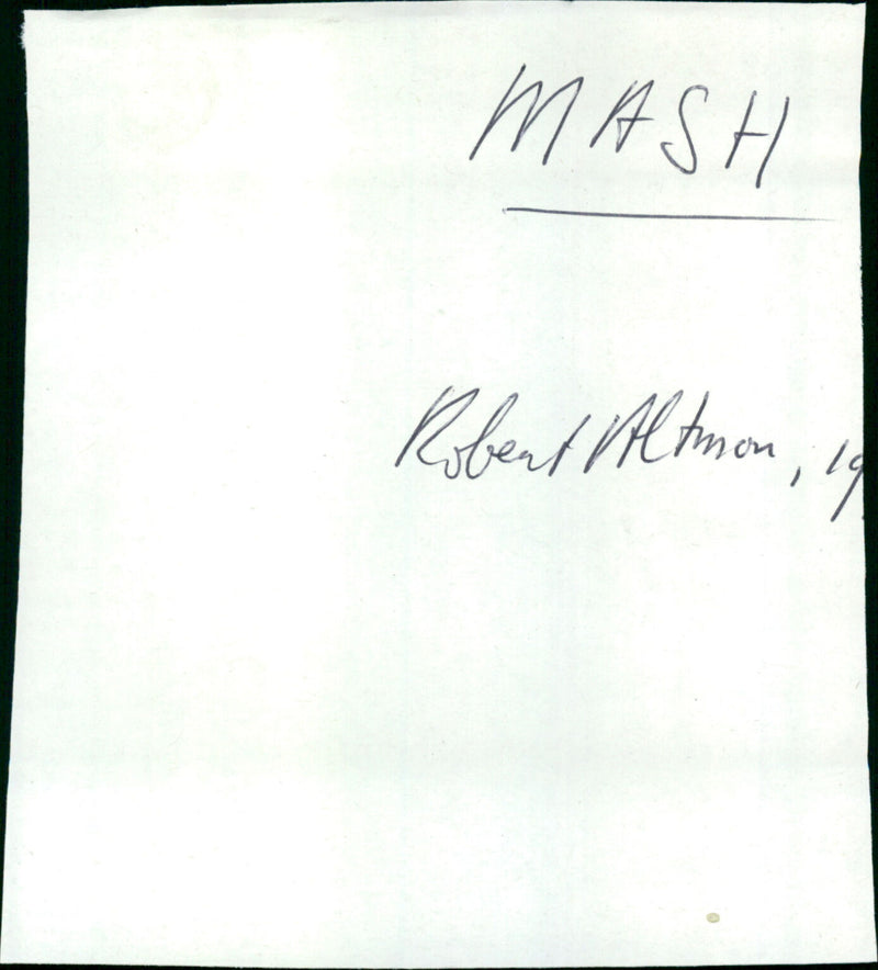 M*A*S*H - Vintage Photograph