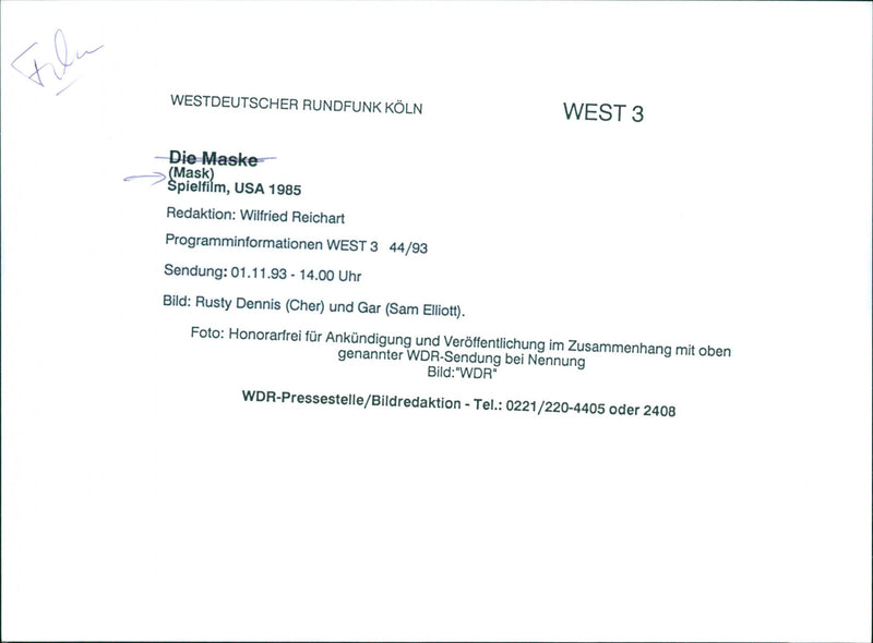 Cher and Sam Elliott - Vintage Photograph