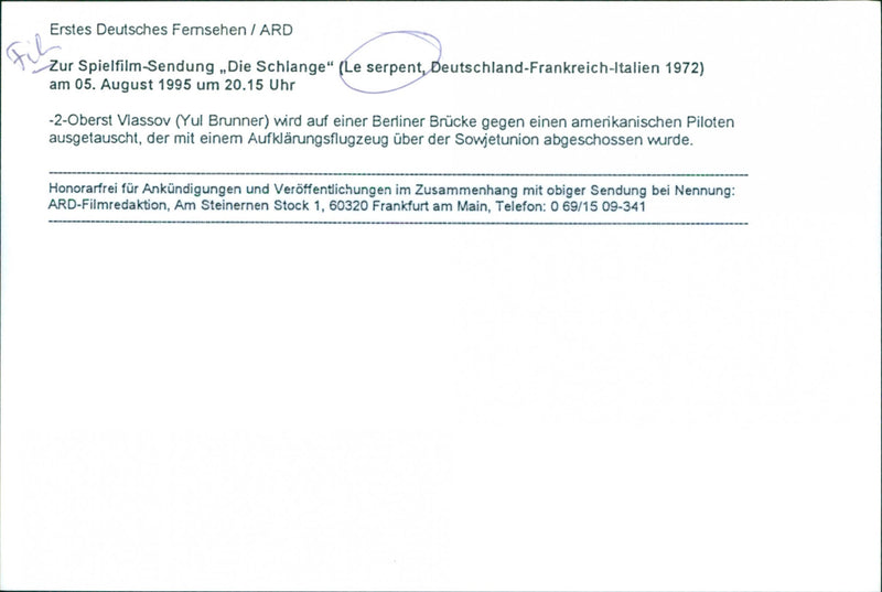 Yul Brynner - Le serpent - Vintage Photograph