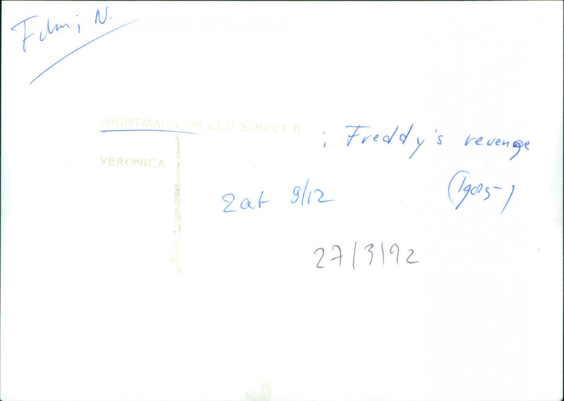 A Nightmare on Elm Street 2: Freddy's Revenge - Vintage Photograph