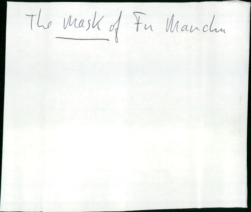 The Mask of Fu Manchu - Vintage Photograph