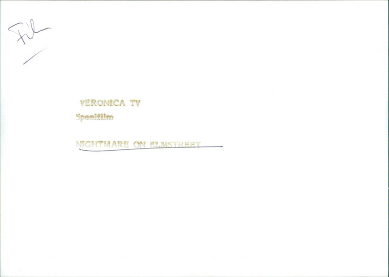 A Nightmare on Elm Street - Vintage Photograph