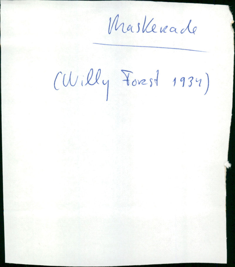 Maskerade - Vintage Photograph